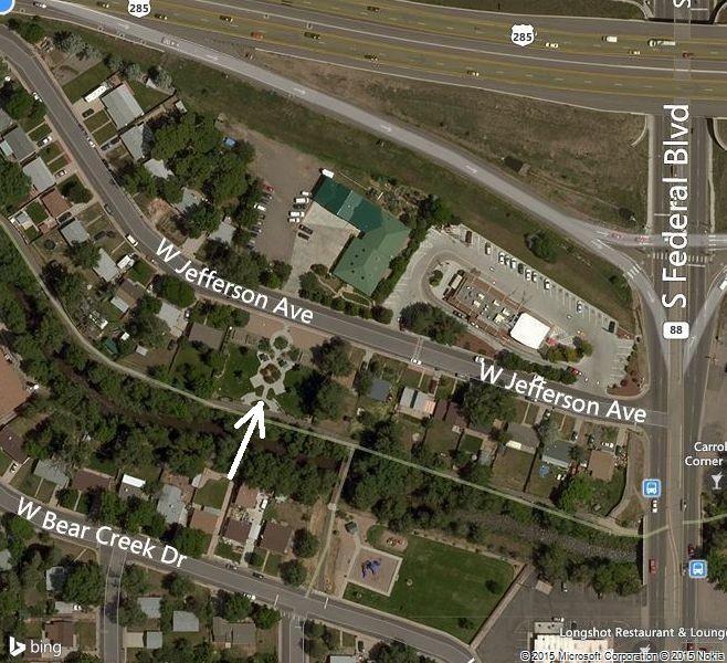 Picture of overhead arial view of marker 4 location.