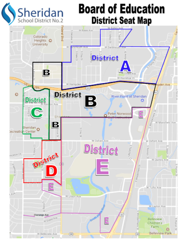 Map of Board Member Districts